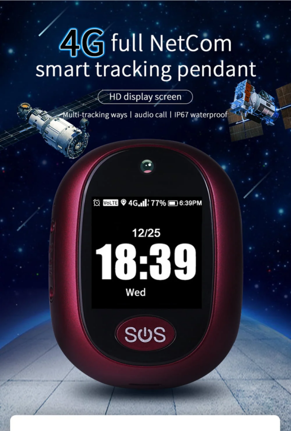 4G SOS Call Kids Elderly Care GPS Pendant Tracker